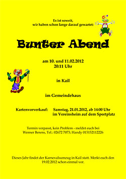 Bunter Abend in Kail